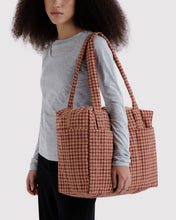 Load image into Gallery viewer, baggu - small cloud carry-on bag - tan houndstooth - prebook arriving mid july
