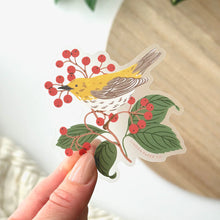 Load image into Gallery viewer, warbler - clear vinyl sticker

