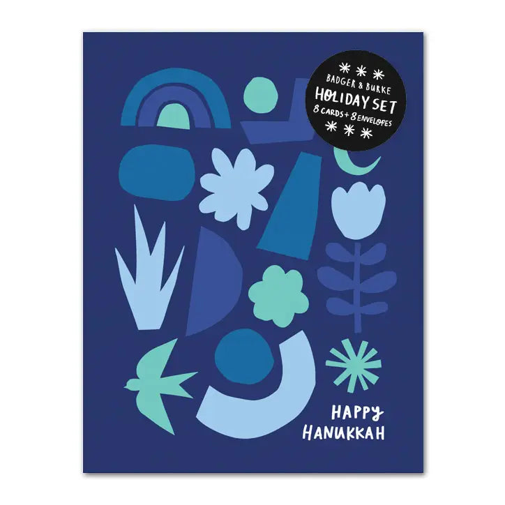 badger & burke - abstract Hanukkah card set