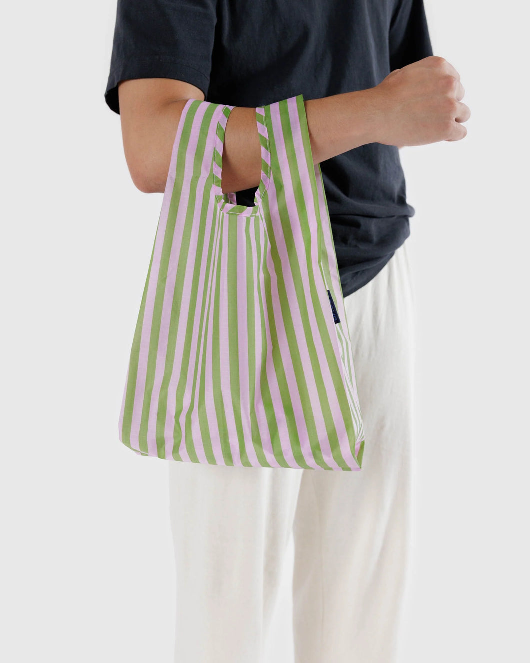 baggu -  avocado candy stripe  - baby size