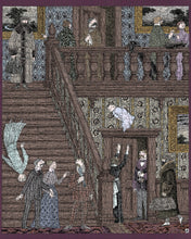 Load image into Gallery viewer, a jigsaw puzzle with dark tones of a family  in Victorian times 
