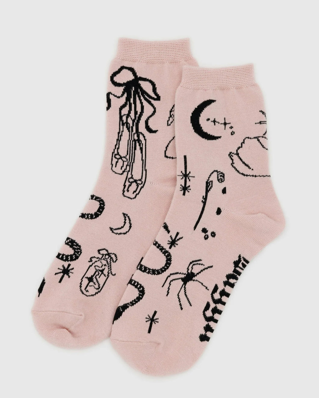 baggu  - crew sock - ballet icons