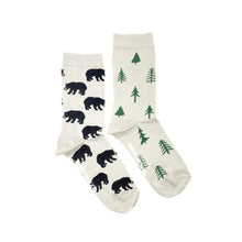 Load image into Gallery viewer, women&#39;s socks - bears &amp; trees

