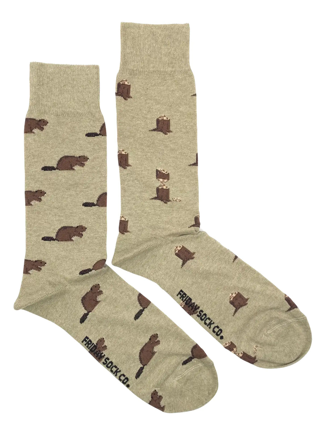 men's socks - beaver & log