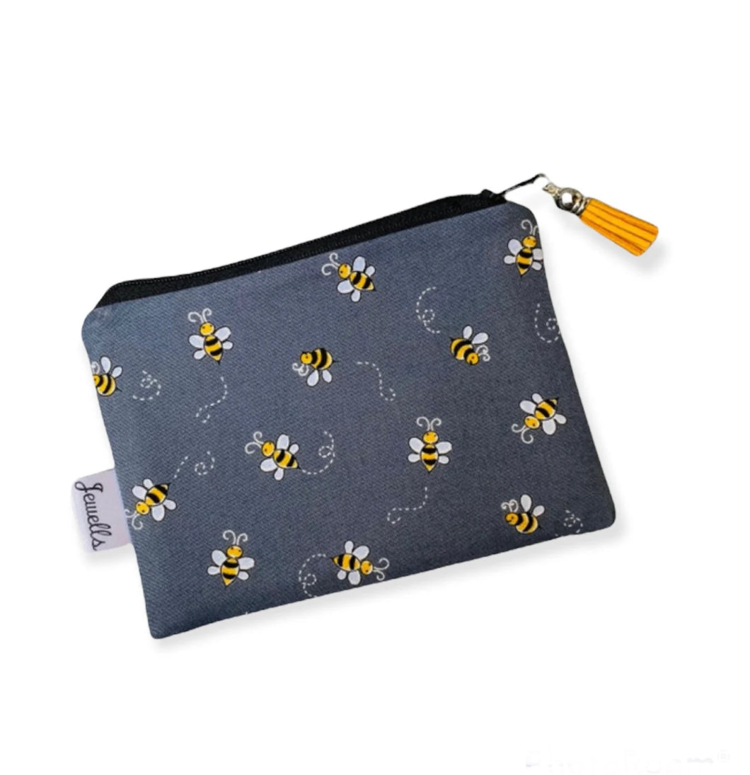zip pouch - busy bees  - small