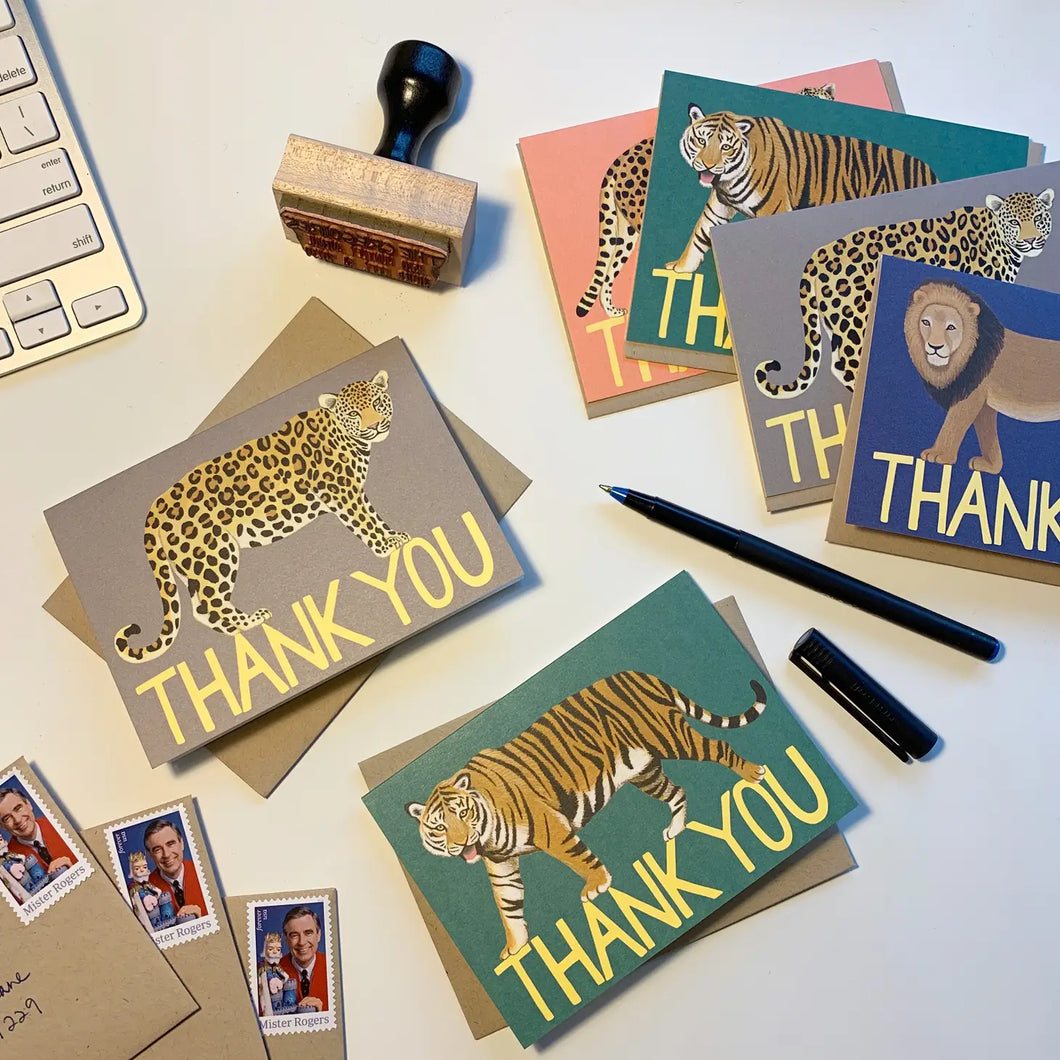 yeppie paper - big cat boxed notes - thank you