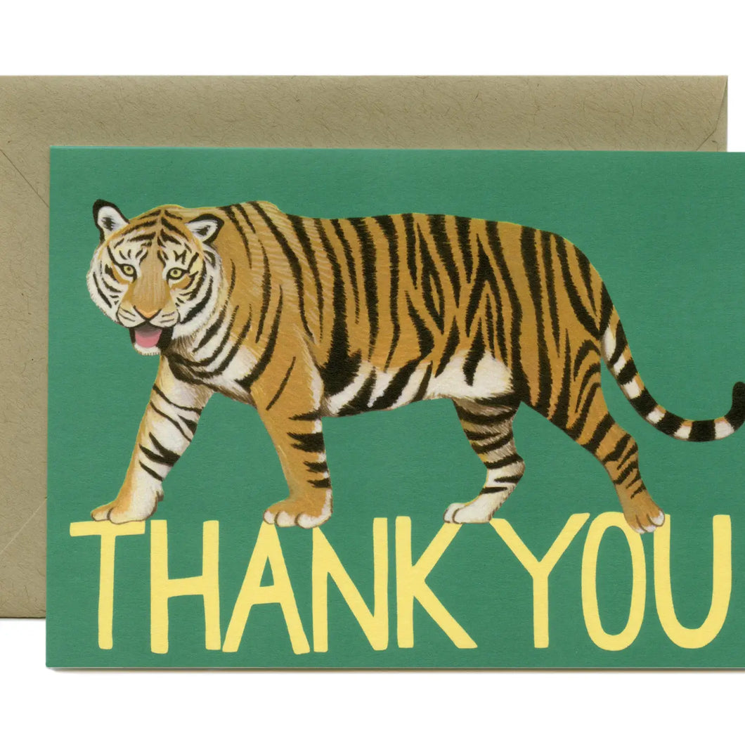 yeppie paper - tiger thank you card
