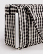 Load image into Gallery viewer, baggu - small cloud carry-on bag - black &amp; cream gingham - COMING SOON
