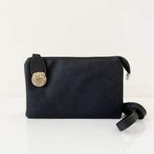 Load image into Gallery viewer, classic triplet crossbody - black
