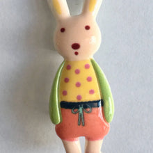 Load image into Gallery viewer, kitsch resin rabbit brooch

