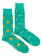 Load image into Gallery viewer, men&#39;s socks - campfire &amp; marshmallow
