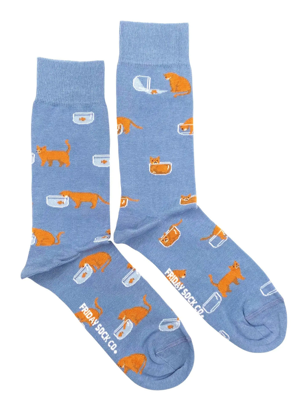 men's socks - cat & fish