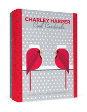 Load image into Gallery viewer, charley harper   - cool cardinals -  boxed holiday card assortment
