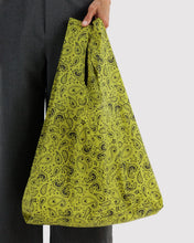 Load image into Gallery viewer, baggu -  chartreuse paisley - standard size
