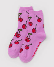 Load image into Gallery viewer, baggu - crew socks  -  cherries
