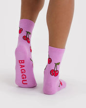 Load image into Gallery viewer, baggu - crew socks  -  cherries
