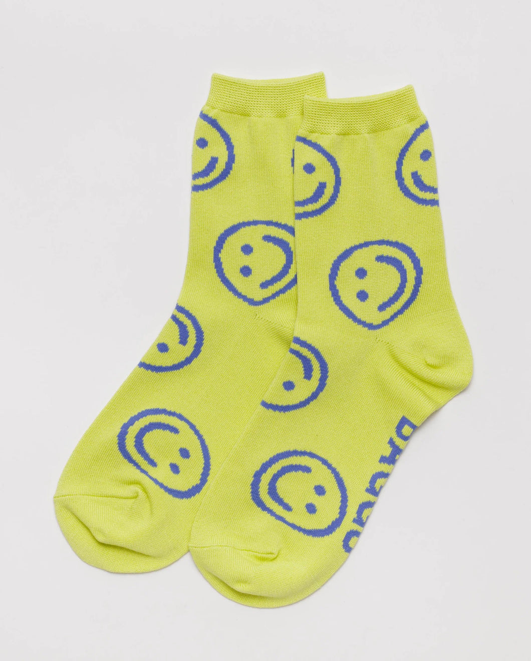 baggu  - crew socks  - citron happy