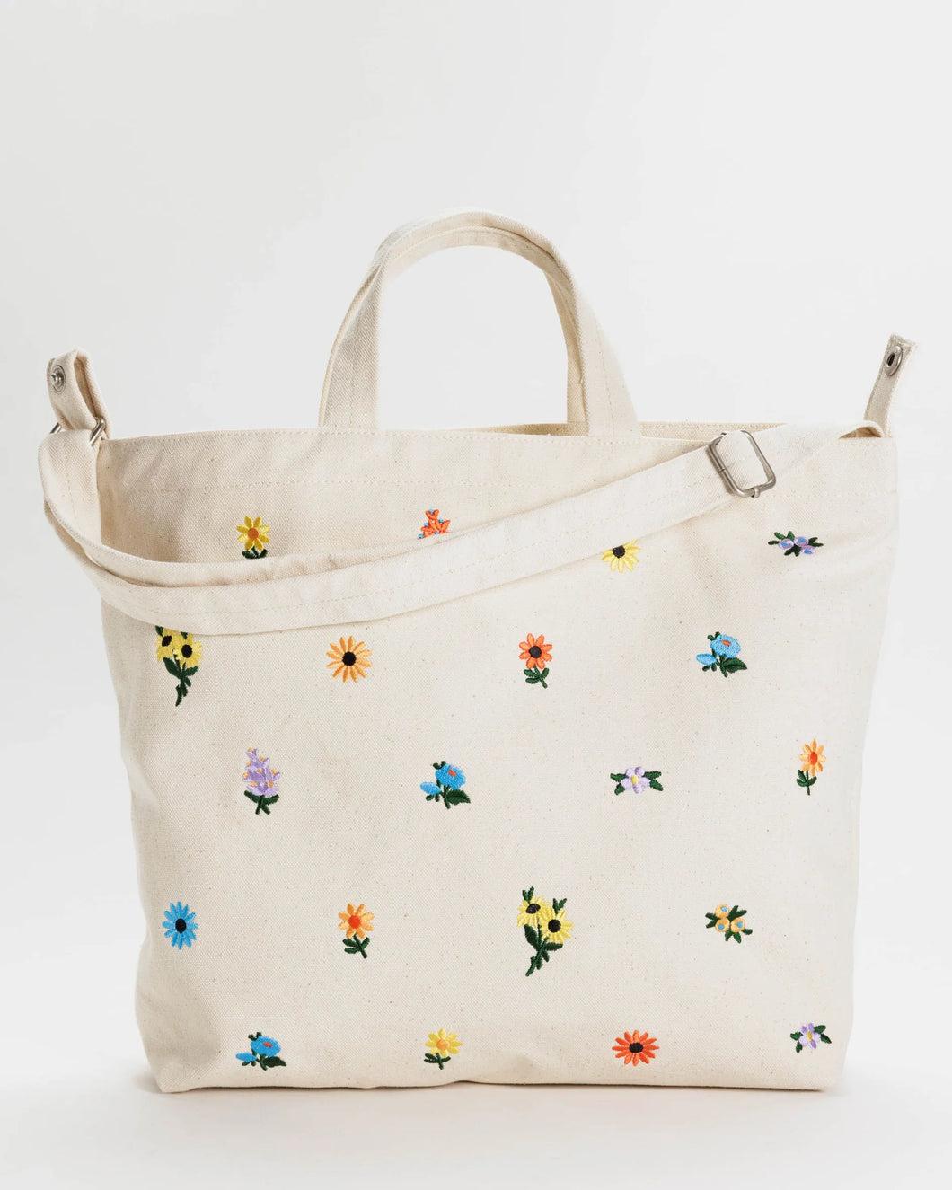 baggu - horizontal  zip duck bag  - embroidered ditsy floral - last one