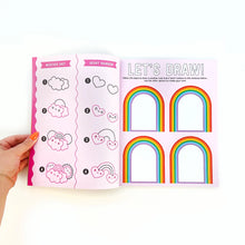 Load image into Gallery viewer, draw-along rainbow sticker book
