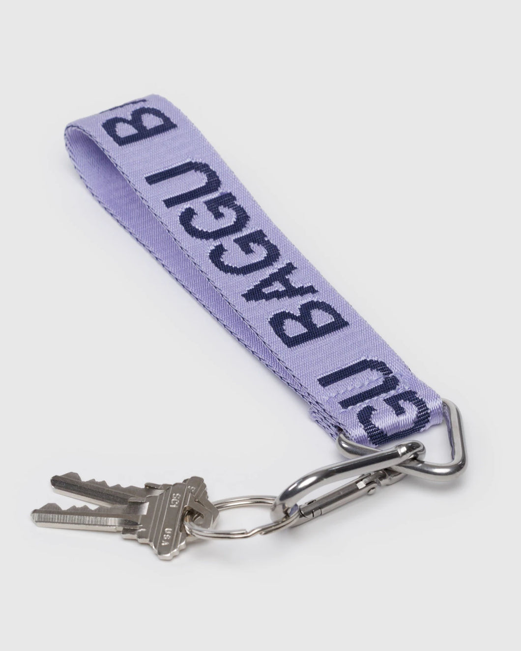baggu - logo keychain - dusty lilac - prebook arriving late oct/early nov