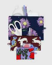 Load image into Gallery viewer, baggu -  flat pouch set - night orchard - prebook arriving late oct/early nov

