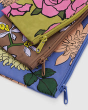 Load image into Gallery viewer, baggu  flat pouch set - garden flowers
