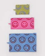 baggu -  flat pouch set - happy mix