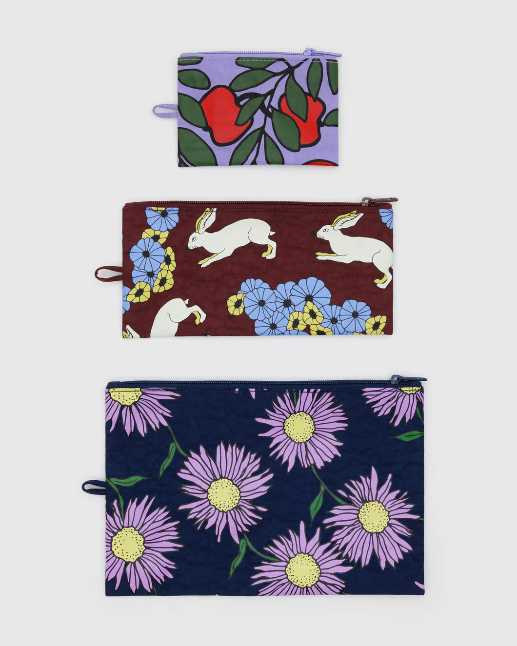 baggu -  flat pouch set - night orchard - prebook arriving late oct/early nov