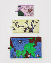 Load image into Gallery viewer, baggu -  flat pouch set - poppy mix - prebook arriving late oct/early nov
