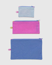 Load image into Gallery viewer, baggu  flat pouch set - vacation colour block

