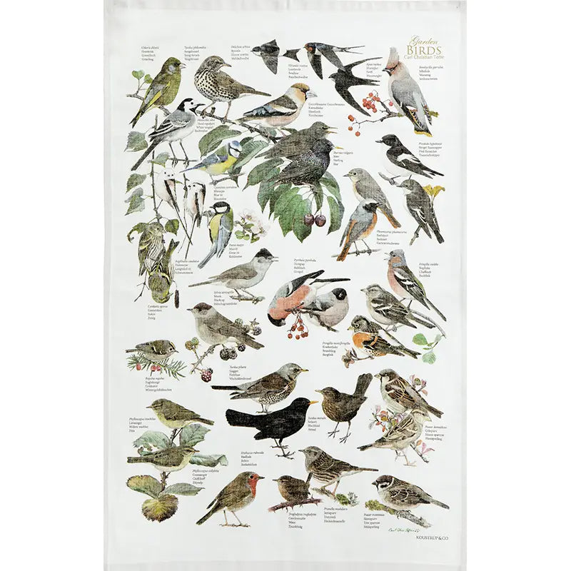 koustrup & co. - garden birds tea towel