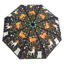 Load image into Gallery viewer, garden of puppy dogs  umbrella - naked decor
