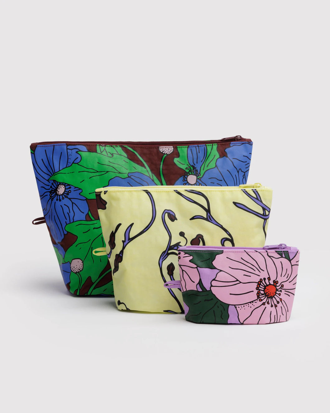 baggu - go pouch set - poppy mix - prebook arriving late oct/early nov