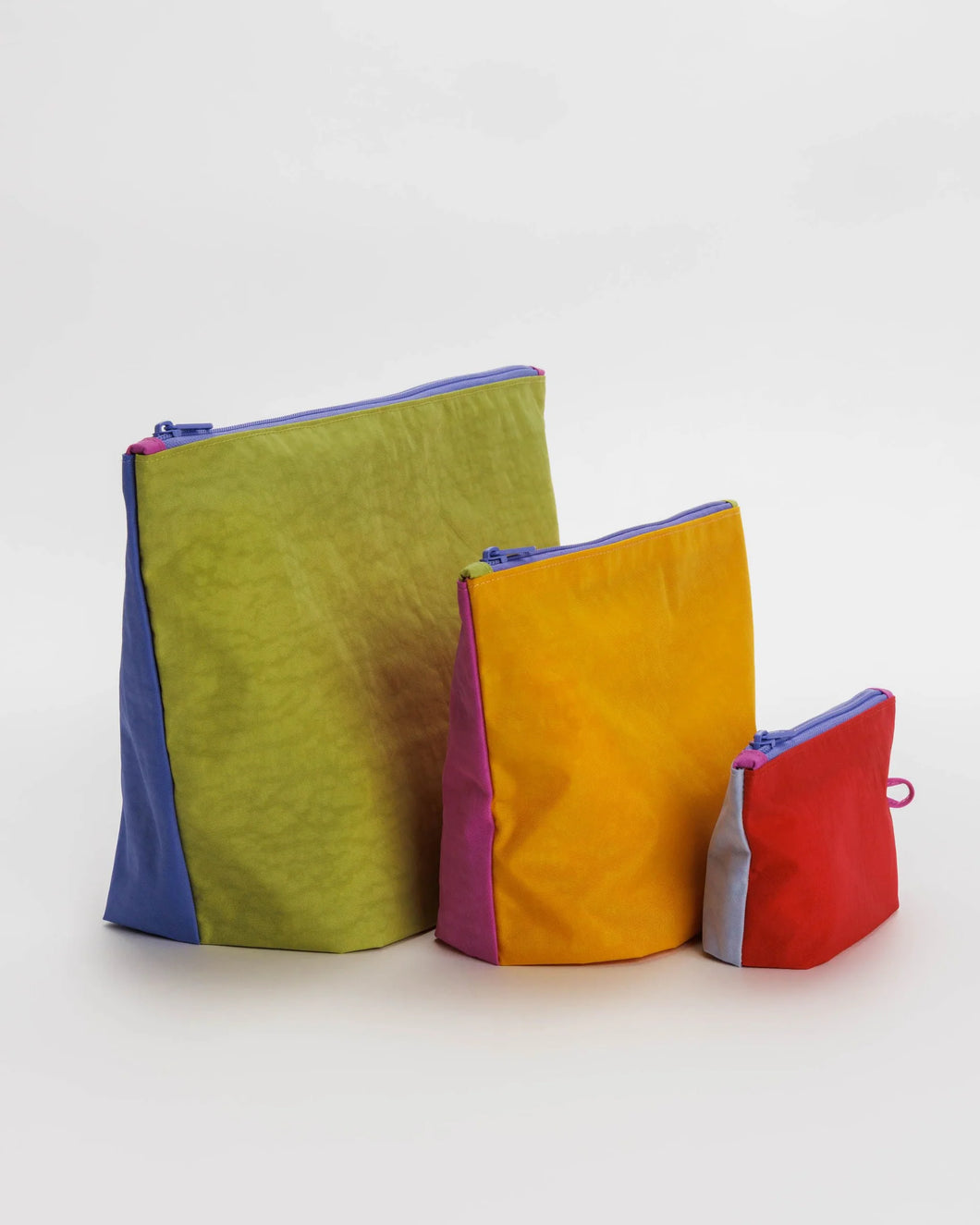 baggu - go pouch set - vacation colour block