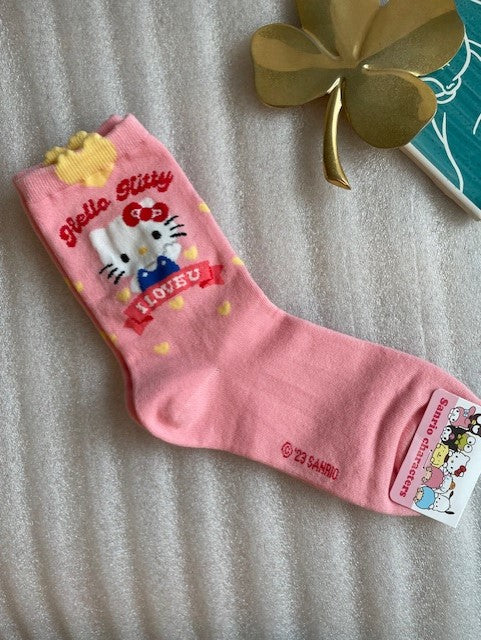 sanrio classic crew socks - hello kitty