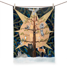 Load image into Gallery viewer, holiday winter solstice tea towel
