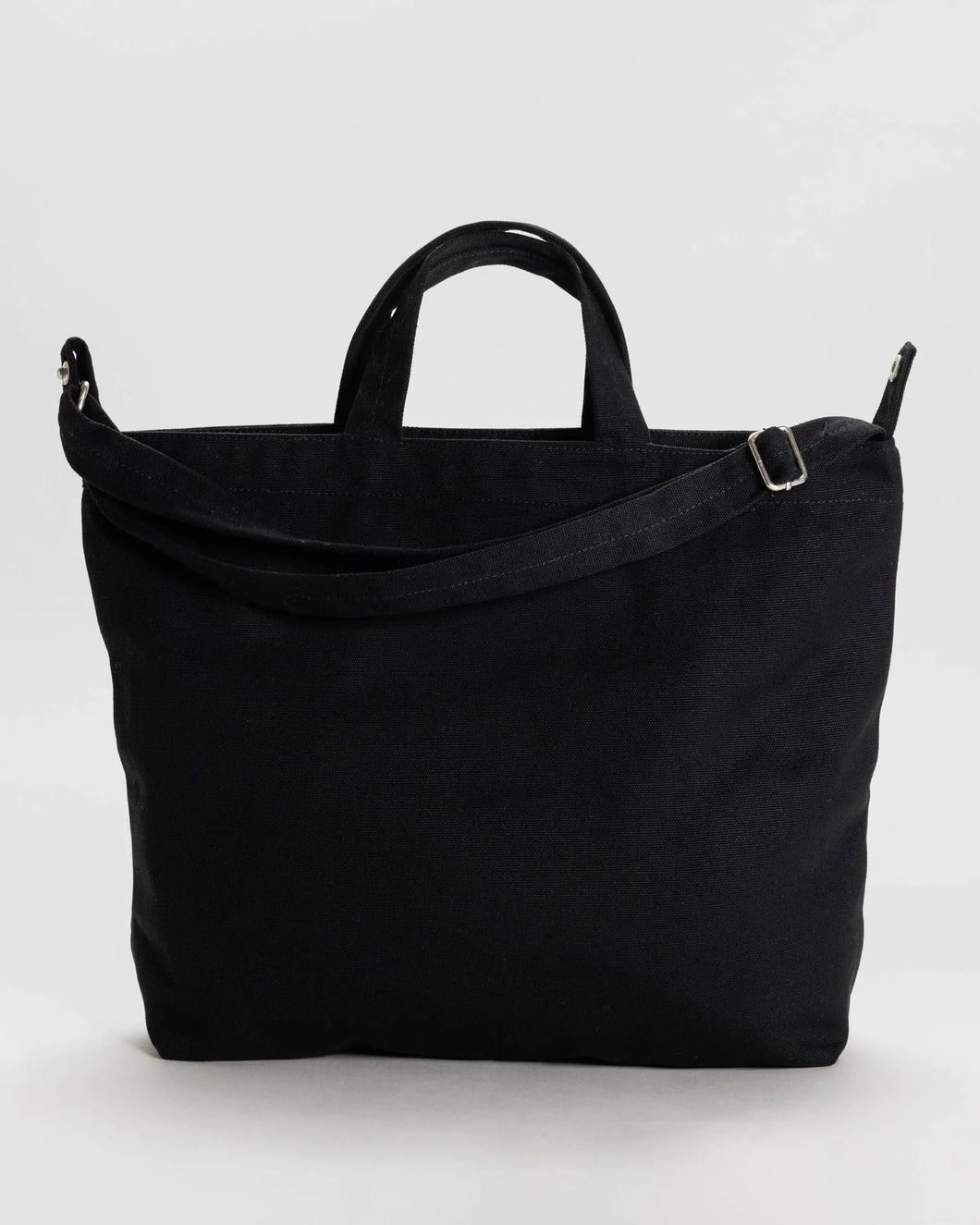 a black canvas baggu duck bag