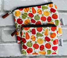 Load image into Gallery viewer, zip pouch - colourful squash - white

