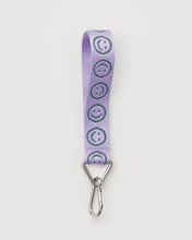 Load image into Gallery viewer, baggu - logo keychain - lilac happy  - prebook arriving late oct/early nov
