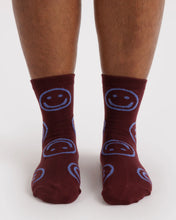 Load image into Gallery viewer, baggu - socks - mahogany happy - prebook arriving late oct/early nov
