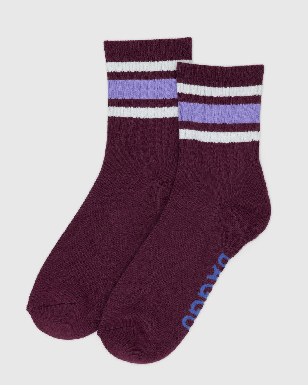 baggu - mahogany striped socks - prebook arriving late oct/early nov