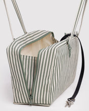 Load image into Gallery viewer, baggu - medium nylon  bowler bag - sage stripe
