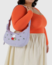 Load image into Gallery viewer, baggu - medium nylon crescent - miffy embroidered  - prebook arriving late oct/early nov

