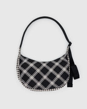 Load image into Gallery viewer, baggu - medium nylon crescent - mixed plaid - prebook arriving late oct/early nov
