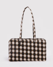 Load image into Gallery viewer, baggu - medium nylon  bowler bag - blurred gingham
