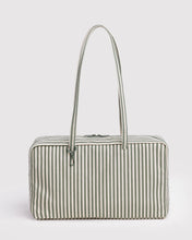Load image into Gallery viewer, baggu - medium nylon  bowler bag - sage stripe
