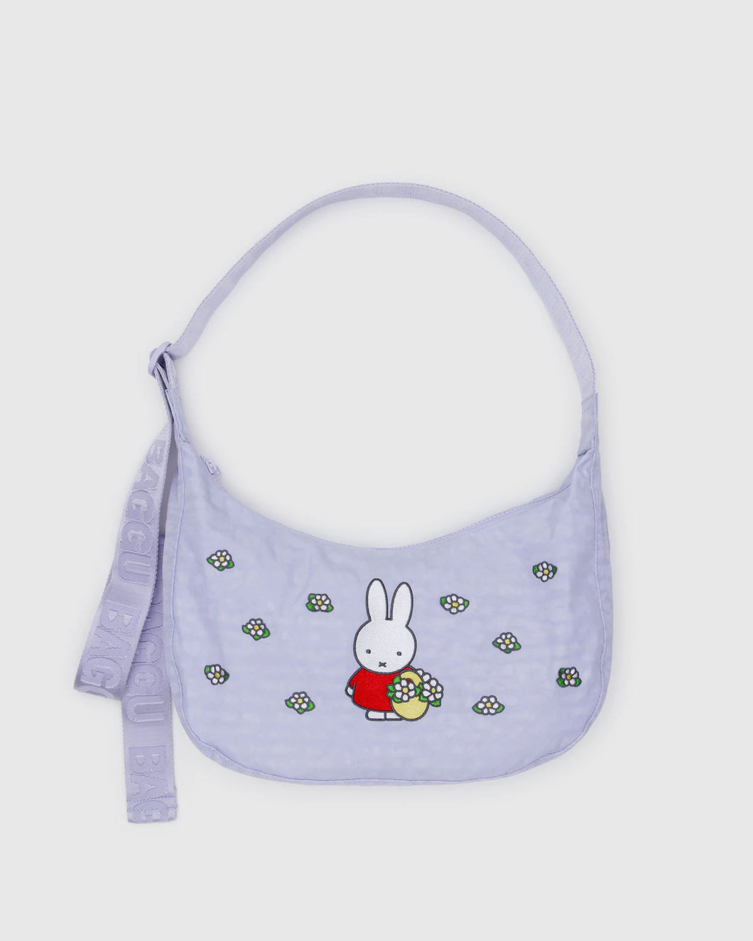 baggu - medium nylon crescent - miffy embroidered  - prebook arriving late oct/early nov