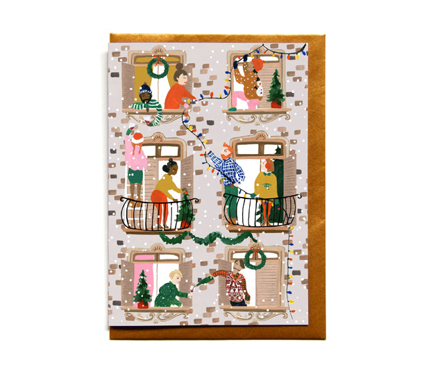 Christmas card surprise bag - English