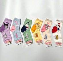 Load image into Gallery viewer, sanrio love ankle socks - assorted
