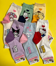 Load image into Gallery viewer, sanrio love ankle socks - assorted
